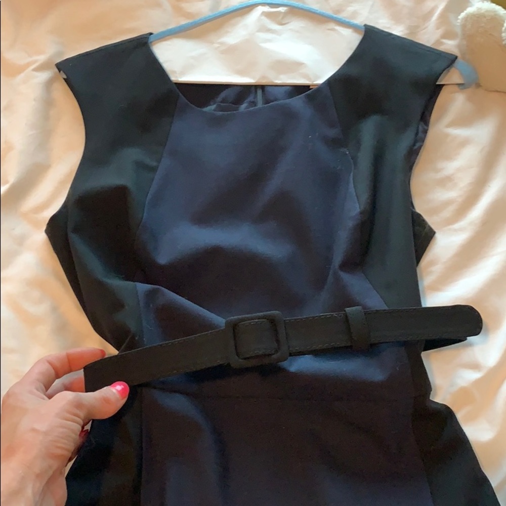 Navy and black work dress